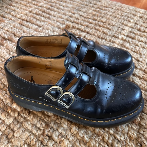 Dr. Martens Black Leather Mary Jane Shoes - Picture 4 of 5